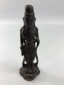 Bronze figure approx 14cm tall of standing figure possible of Eastern origins