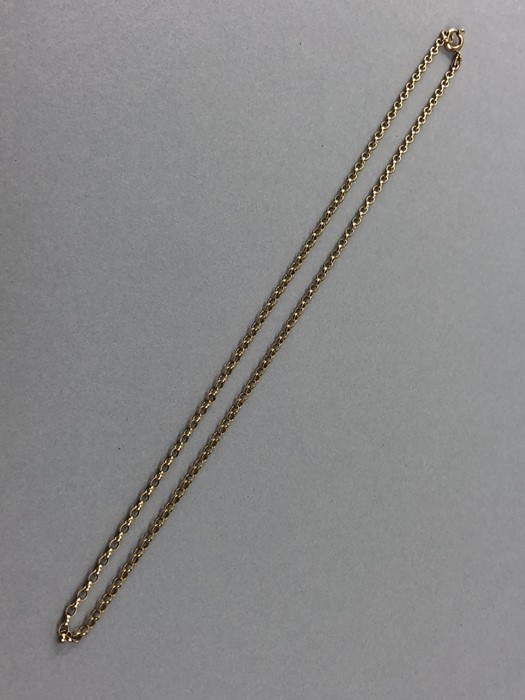 9ct Gold Chain approx 40cm long and approx 4.7g