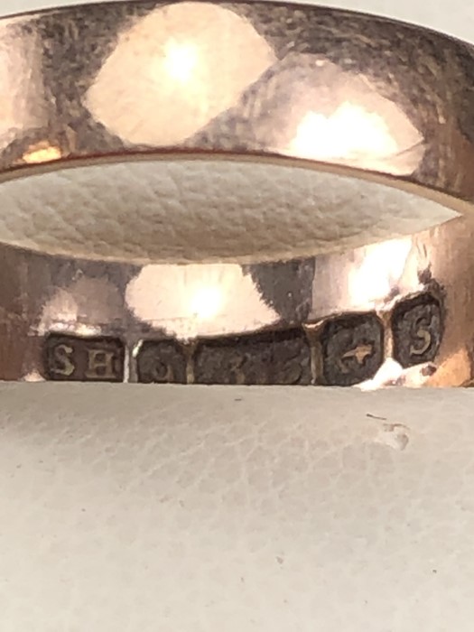 Fully hallmarked Rose Gold 9ct 375 band approx 2.8g - Image 2 of 5