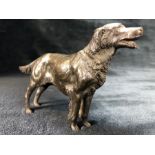 Painted Bronze figure of a Red setter (approx 10.5cm tall)