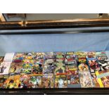 Collection of over 50 comics to include Marvel, DC, and two British comic books "The O Men"