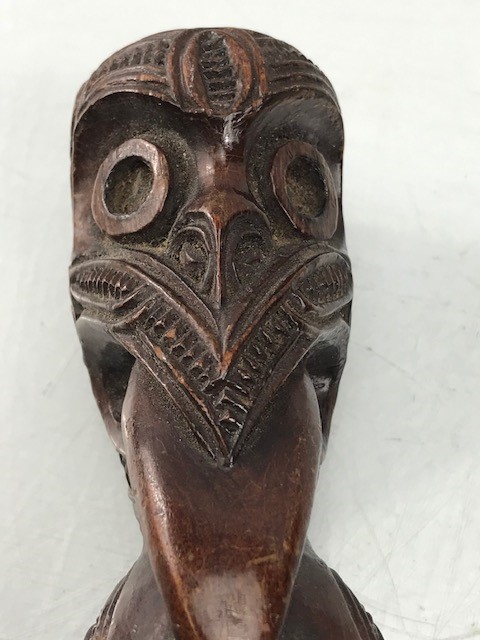 Possibly from the pacific islands, New Zealand Maori, a hard wood swagger stick. Length approx 60cm - Image 9 of 24