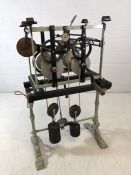 TURRET CLOCK: A rare example of a 17th Century turret clock with original weights and pendulum and a