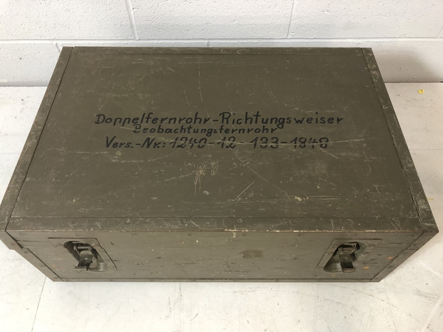 Carl Zeiss: Carl Zeiss Richtungsweiser-Doppelfernrohr 10x50 periscope with original fitted box and - Image 17 of 22