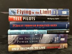 AVIATION AND AERONAUTICAL BOOKS AND MAGAZINES: A COLLECTION OF 6 VOLUMES RELATING TO PILOTS AND TEST