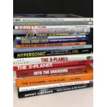 AVIATION AND AERONAUTICAL BOOKS AND MAGAZINES: A COLLECTION OF 17 HARD BACK BOOKS MOSTLY RELATING