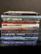 AVIATION AND AERONAUTICAL BOOKS AND MAGAZINES: A COLLECTION OF 14 VARIOUS AVIATION AND AIRCRAFT