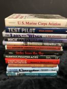 AVIATION AND AERONAUTICAL BOOKS AND MAGAZINES: A COLLECTION OF 12 VARIOUS AVIATION AND AIRCRAFT