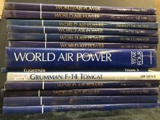AVIATION AND AERONAUTICAL BOOKS AND MAGAZINES: A COLLECTION OF 10 VOLUMES OF WORLD AIR POWER PLUS