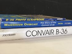 AVIATION AND AERONAUTICAL BOOKS AND MAGAZINES: A COLLECTION OF 3 VOLUMES TO INCLUDE CONVAIR B-36