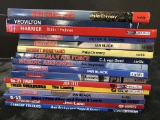 AVIATION AND AERONAUTICAL BOOKS AND MAGAZINES: A COLLECTION OF 16 VOLUMES TO INCLUDE COMBAT