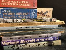 AVIATION AND AERONAUTICAL BOOKS AND MAGAZINES: A COLLECTION OF 12 TITLES TO INCLUDE AERONAUTICS