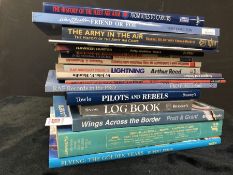 AVIATION AND AERONAUTICAL BOOKS AND MAGAZINES: A COLLECTION OF 18 TITLES TO INCLUDE FLYING THE