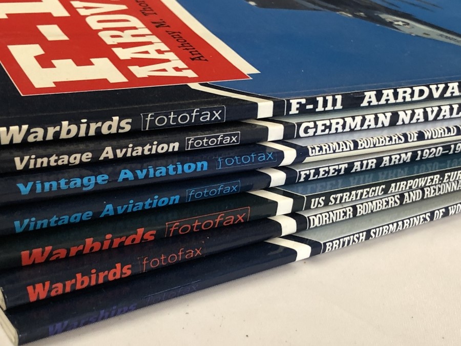 AVIATION AND AERONAUTICAL BOOKS AND MAGAZINES: A COLLECTION OF 7 COPIES BY FOTOFAX MOSTLY WARBIRDS