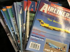 AVIATION AND AERONAUTICAL BOOKS AND MAGAZINES: A COLLECTION OF AIRLINERS MAGAZINES