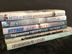 AVIATION AND AERONAUTICAL BOOKS AND MAGAZINES: A COLLECTION OF 6 HARDBACK VOLUMES RELATING TO