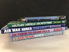 AVIATION AND AERONAUTICAL BOOKS AND MAGAZINES: A COLLECTION OF 5 HARDBACK VOLUMES TO INCLUDE BRITISH