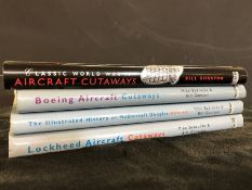 AVIATION AND AERONAUTICAL BOOKS AND MAGAZINES: A COLLECTION OF 4 HARDBACK VOLUMES RELATING TO