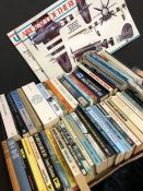 AVIATION AND AERONAUTICAL BOOKS AND MAGAZINES: A COLLECTION OF PAPERBACKS EPHEMERA AND TWO LARGE