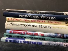 AVIATION AND AERONAUTICAL BOOKS AND MAGAZINES: A COLLECTION OF 8 PUBLICATIONS INCLUDING 7 DECADES OF