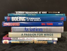 AVIATION AND AERONAUTICAL BOOKS AND MAGAZINES: A COLLECTION OF 8 VOLUMES TO INCLUDE LOCKHEED AND