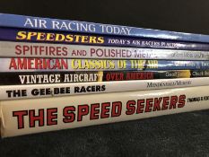 AVIATION AND AERONAUTICAL BOOKS AND MAGAZINES: A COLLECTION OF 6 VOLUMES MANY RELATING TO SPEED IN