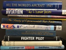 AVIATION AND AERONAUTICAL BOOKS AND MAGAZINES: A COLLECTION OF 12 VARIOUS AVIATION TITLES