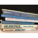AVIATION AND AERONAUTICAL BOOKS AND MAGAZINES: A COLLECTION OF 10 MOSTLY HARDBACK BOOKS MANY