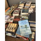 AVIATION AND AERONAUTICAL BOOKS AND MAGAZINES: A VERY LARGE COLLECTION OF AIRCRAFT HARDBACK AND