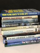 AVIATION AND AERONAUTICAL BOOKS AND MAGAZINES: A COLLECTION OF 11 BOOKS MOSTLY RELATING TO