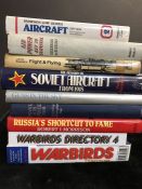 AVIATION AND AERONAUTICAL BOOKS AND MAGAZINES: A COLLECTION OF 9 VARIOUS AVIATION TITLES