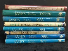 AVIATION AND AERONAUTICAL BOOKS AND MAGAZINES: A COLLECTION OF JANE'S HARDBACK BOOKS