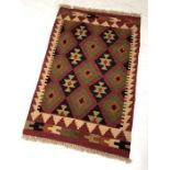 Maimana Kilim rug approx 91cm x 61cm