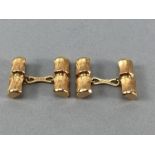 Pair of 18ct Gold cufflinks marked 750 and total weight 9.2g