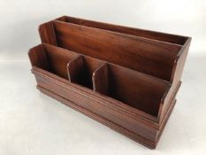 Mahogany desk tidy