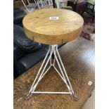 Adjustable vintage machinists stool