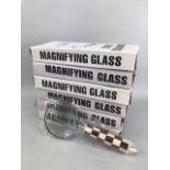 Set of six boxed magnifying glasses