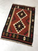 Maimana Kilim rug approx 85cm x 59cm