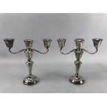 Pair of silver hallmarked Birmingham Candelabra maker ALD