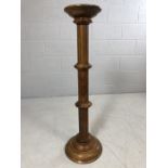 Turned wooden plant stand approx 99cm in height