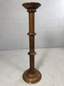 Turned wooden plant stand approx 99cm in height