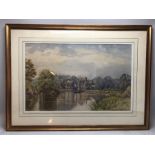 Watercolour by S. Key/99 of Popes Villa Twickenham signed and titled approx 65 x 41cm
