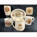 Small collection of commemorative china to include Shelley Late Foley King George V Coronation