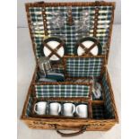 Modern picnic hamper complete with contents