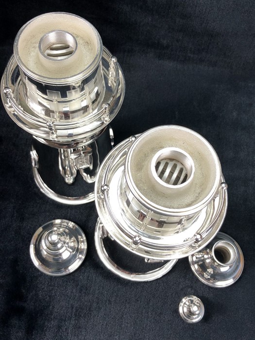 Pair of silver plated cocktail shakers in the form of lighthouses, approx 35cm in height - Image 4 of 4