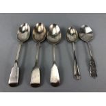 Collection of five Hallmarked various silver spoons approx 175g
