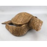 Carved wooden terrapin approx. 40cm long