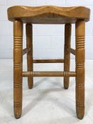 Small pine vintage stool, approx 54cm in height