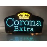 Vintage Corona illuminated advertising sign, approx 60cm x 34cm