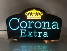 Vintage Corona illuminated advertising sign, approx 60cm x 34cm